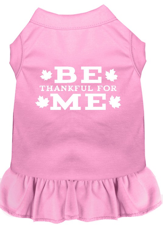 Be Thankful for Me Screen Print Dress Light Pink Lg